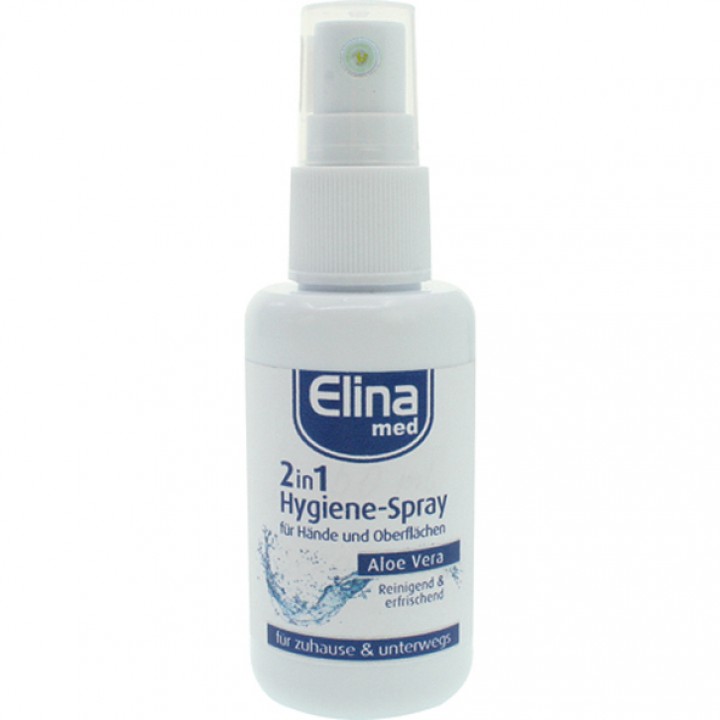Elina med 2in1 Hygiene Spray, 50ml, für Hände & Oberflächen, 75