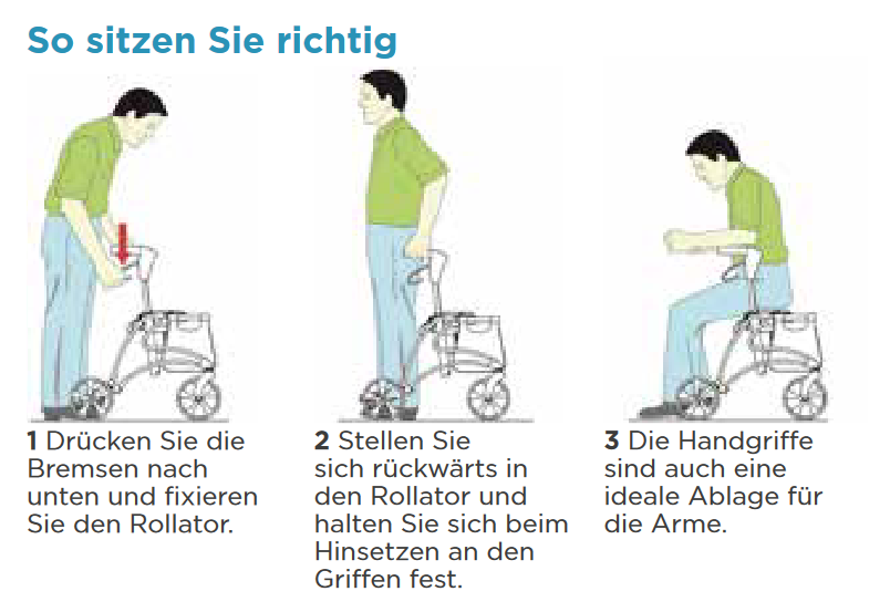 (AV) Invacare Brass Leichtgewicht-Rollator, Mit Gepolstertem Sitz, Feststellbremse, Tasche, Pannensicherer Bereifung Und Stockhalter, Bis 135kg -Coloplast Verkaufsgeschäft INV Rollator Sitzen