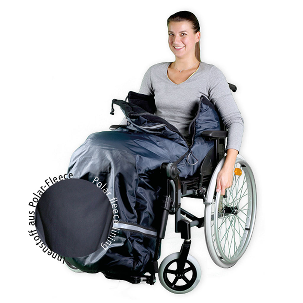 Thermo Rollstuhl Schlupfsack, Gr. M für Erwachsene bis Größe 170cm,  Innenfutter Polar-Fleece, wasserabweisendes Außenmaterial (#1235482), Burbach + Goetz