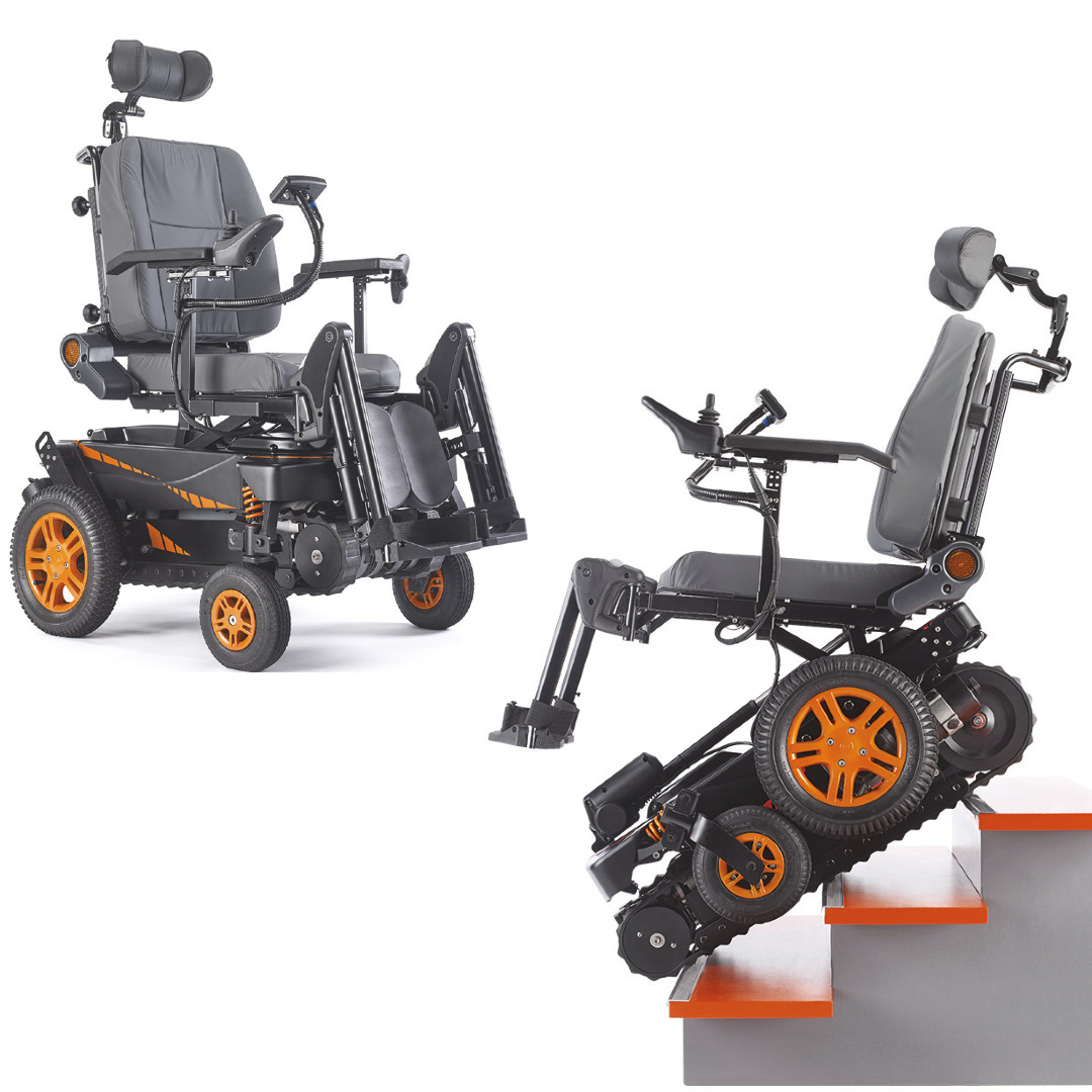 Treppensteigender Elektro-Rollstuhl TOPCHAIR, orange, inkl. elektrische  Sitzkantelung, Joystick, E-Rollstuhl und Treppensteiger in einem,  Probefahrt & Angebot anfordern (#1235521), Burbach + Goetz