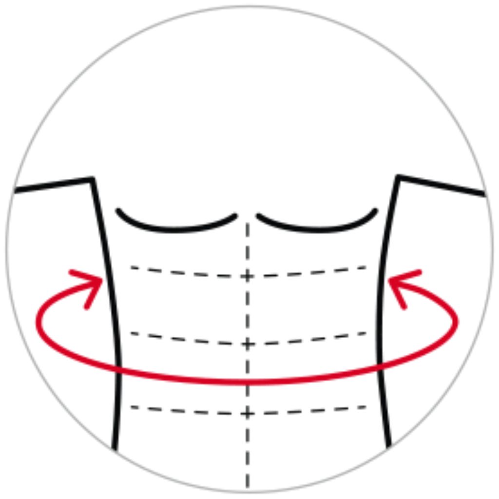 Beckenorthese Messpunkte
