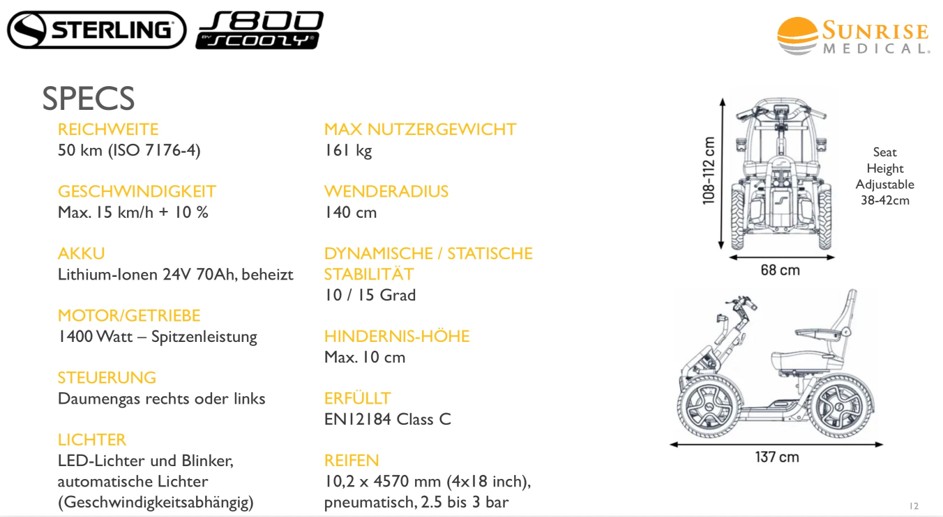 S800 Technische Details