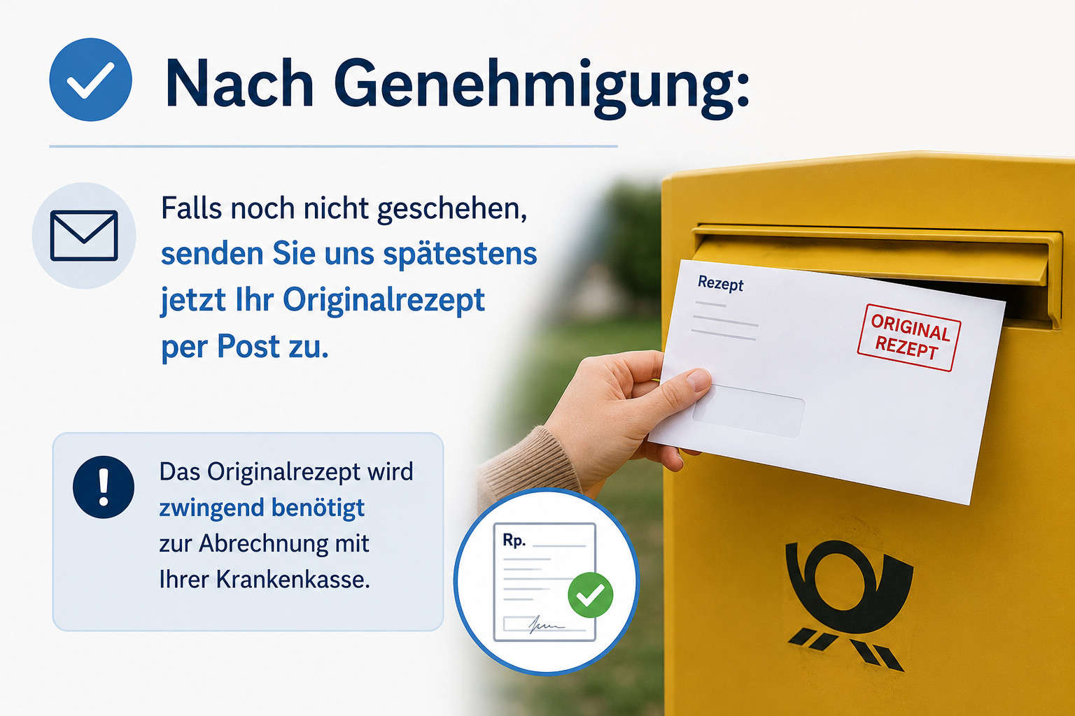 Rezept per Post zusenden