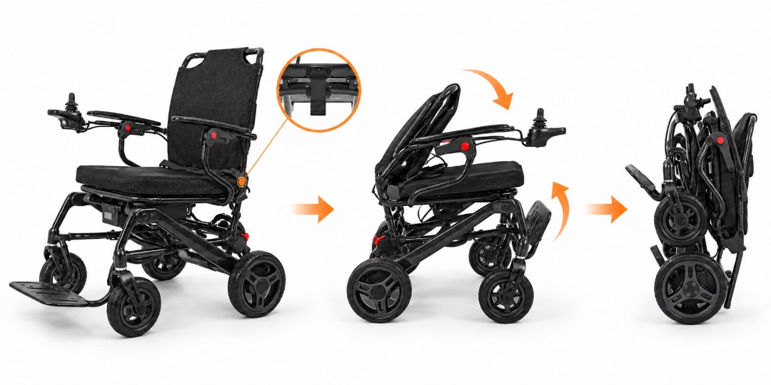 EMS Carbon faltbarer E-Rollstuhl