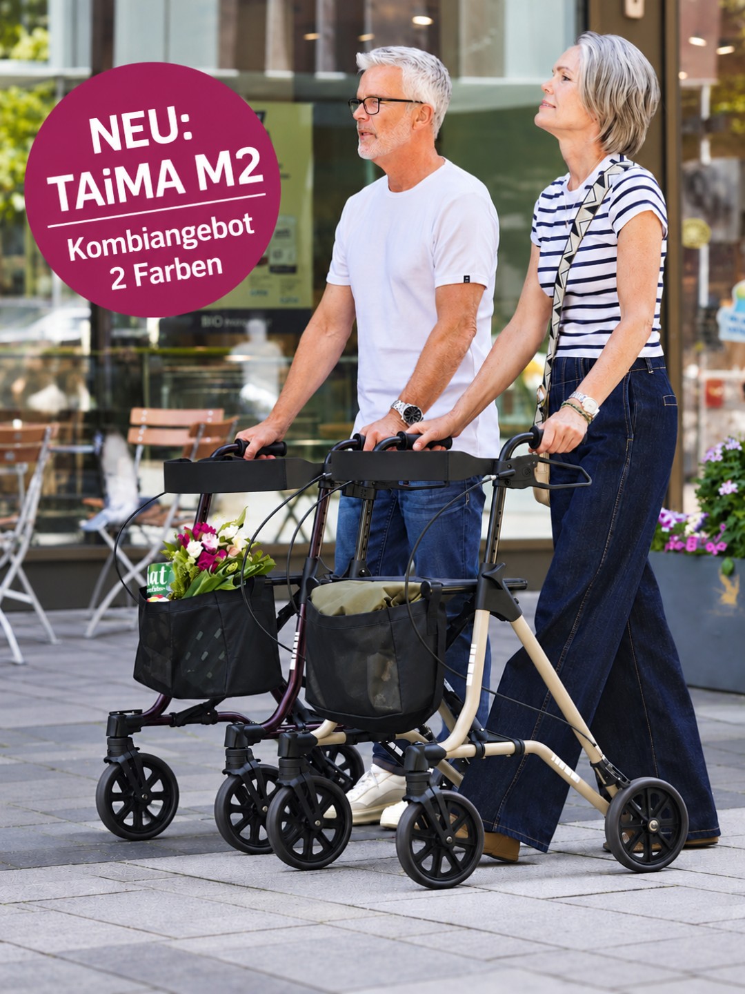 zwei Taima M2 Rollatoren