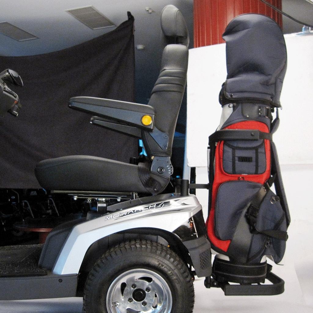 Halterung für Golftasche hilfreich auf dem Golffeld, für Drive Elektromobil, Burbach + Goetz