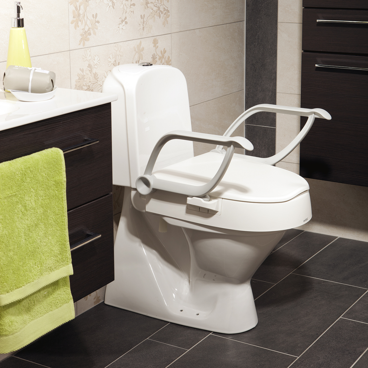 Toilettensitzerhöhung mit Armlehnen 10 cm groß, wc sitzerhöhung