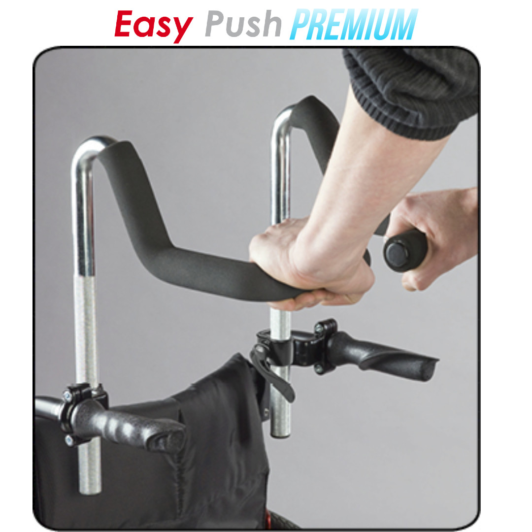 Schiebegrifferhöhung Easy Push Premium von Rolko, Universal  höhenverstellbare Schiebegriffverlängerung EasyPush SGE-2 für Rollstühle  (Paar) (#1401), Burbach + Goetz