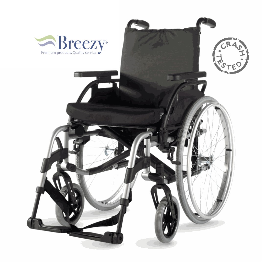 Sunrise Medical Breezy BasiX 2 Leichtgewicht-Rollstuhl, Alu-Faltrollstuhl,  bis 125 kg (#3472), Burbach + Goetz